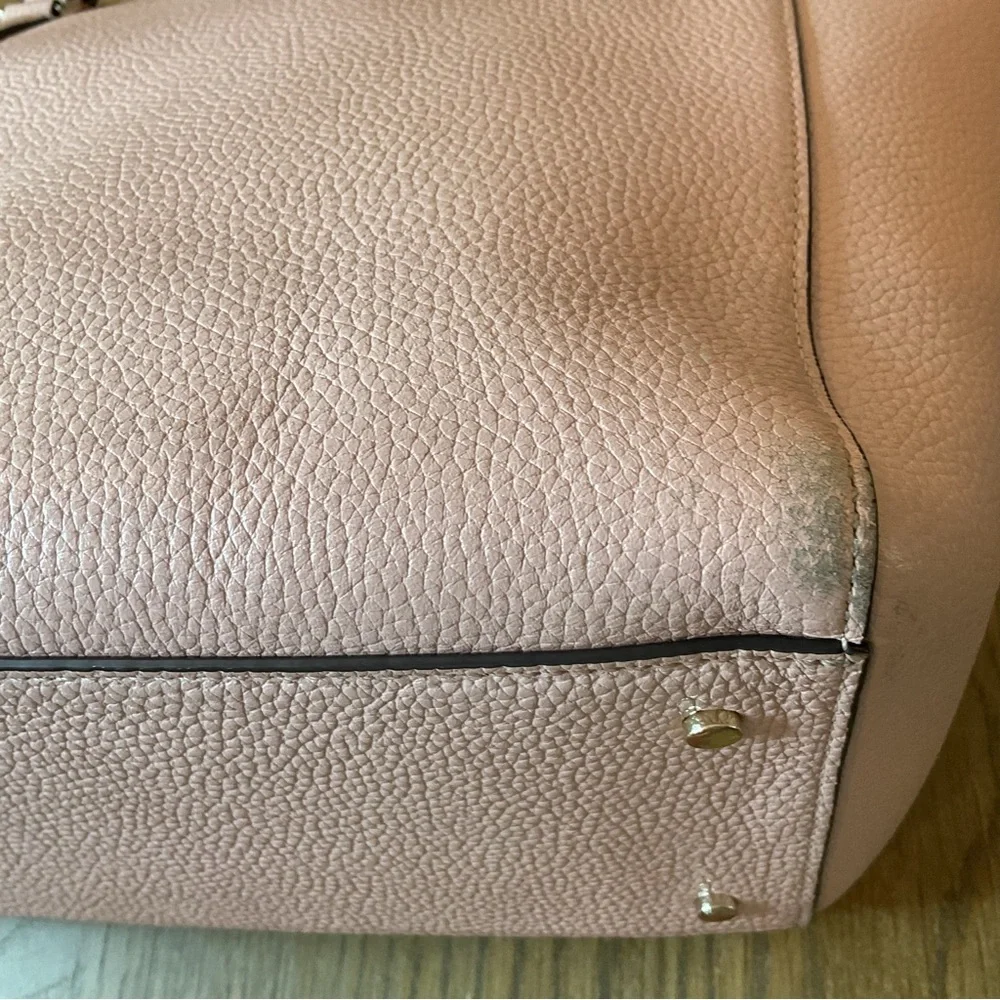 Kate Spade Sienne Logo Large Pink Zip Leather Tote